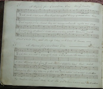 Hymn for Christmas Day, Nos 25 and 26, from Thomas Eynstone's MS.